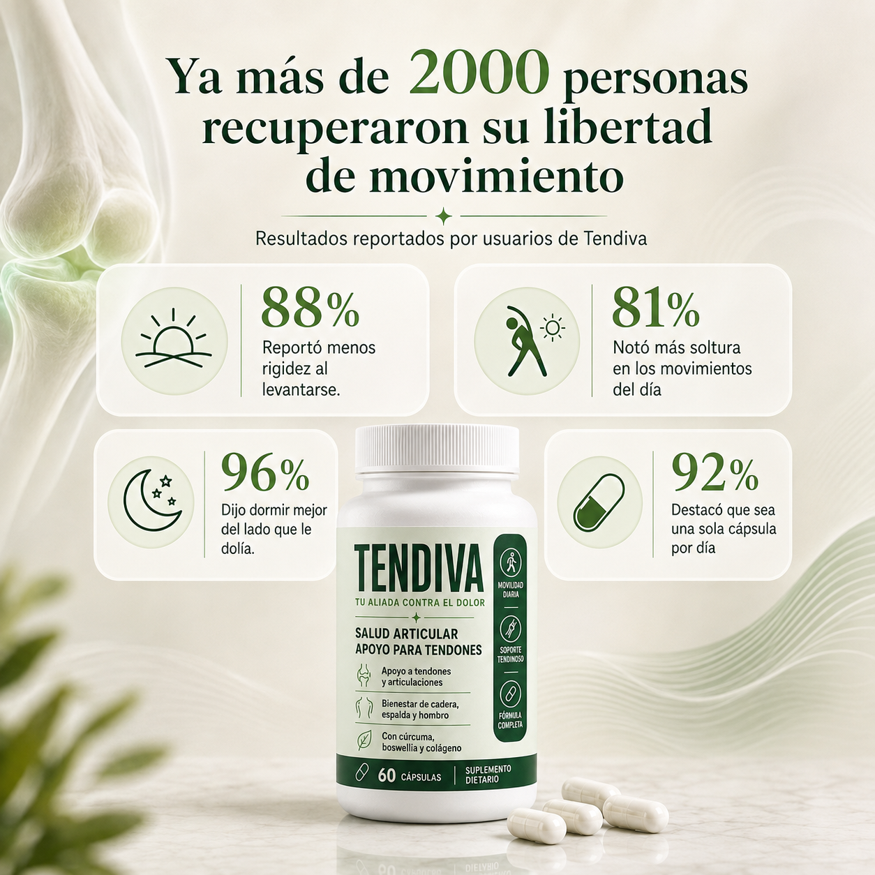 TENDIVA® — Soporte para tendones en menopausia
